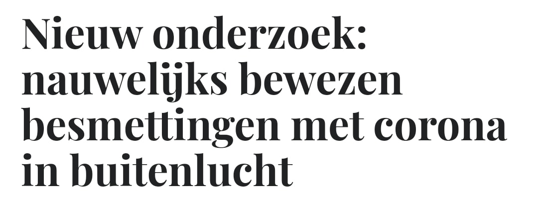 De kans op besmetting is buiten zo klein dat alle maatregelen in de buitenlucht met gemak opgeheven kunnen worden