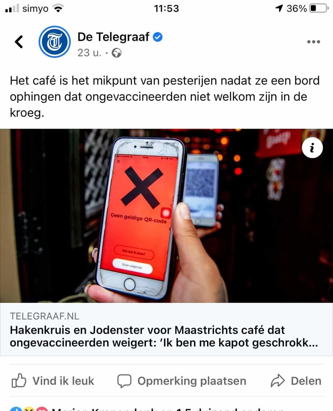 Ongevaccineerden pesten en uitsluiten